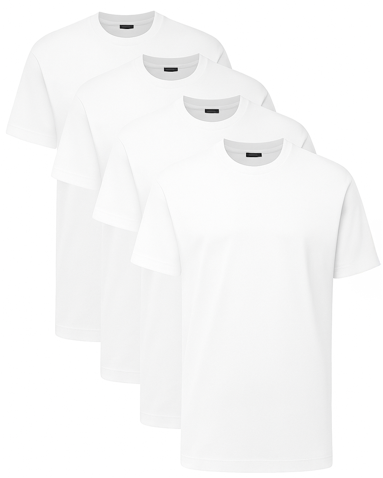 Schiesser American T-shirt 4-pack wit afbeelding